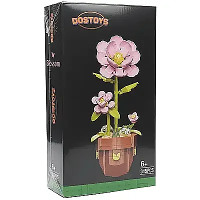 Dostoys Çiçek Blok Pembe Japon Gülü Lego - 4