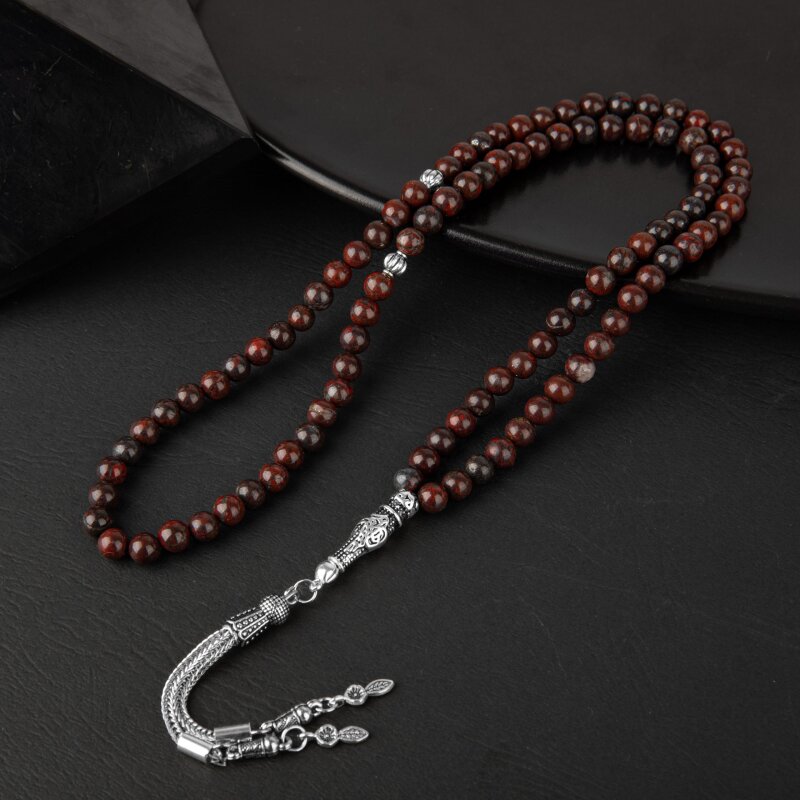 Dragon Jasper Doğal Taş Tesbih 99luk - 6mm - Doğal Taş