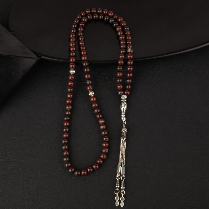 Dragon Jasper Doğal Taş Tesbih 99luk - 6mm - 3