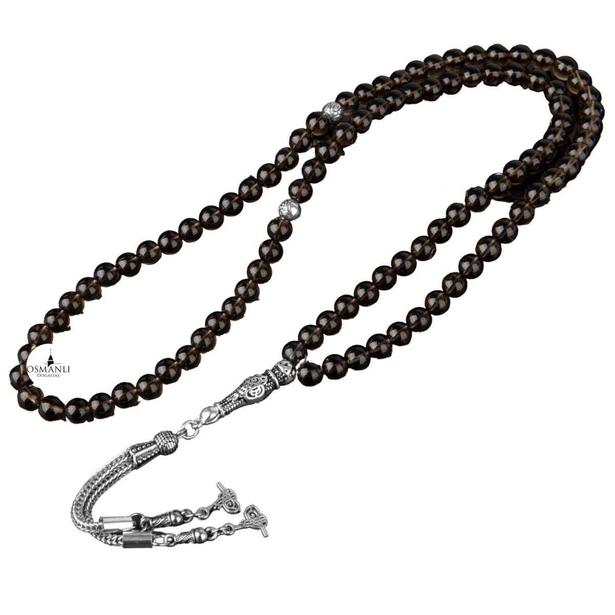 Dumanlı Kuvars Doğal Taş Tesbih 99luk - 6mm - 2