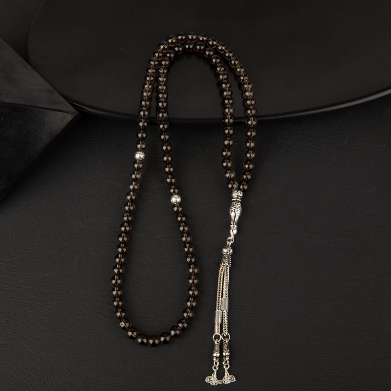 Dumanlı Kuvars Doğal Taş Tesbih 99luk - 6mm - 3