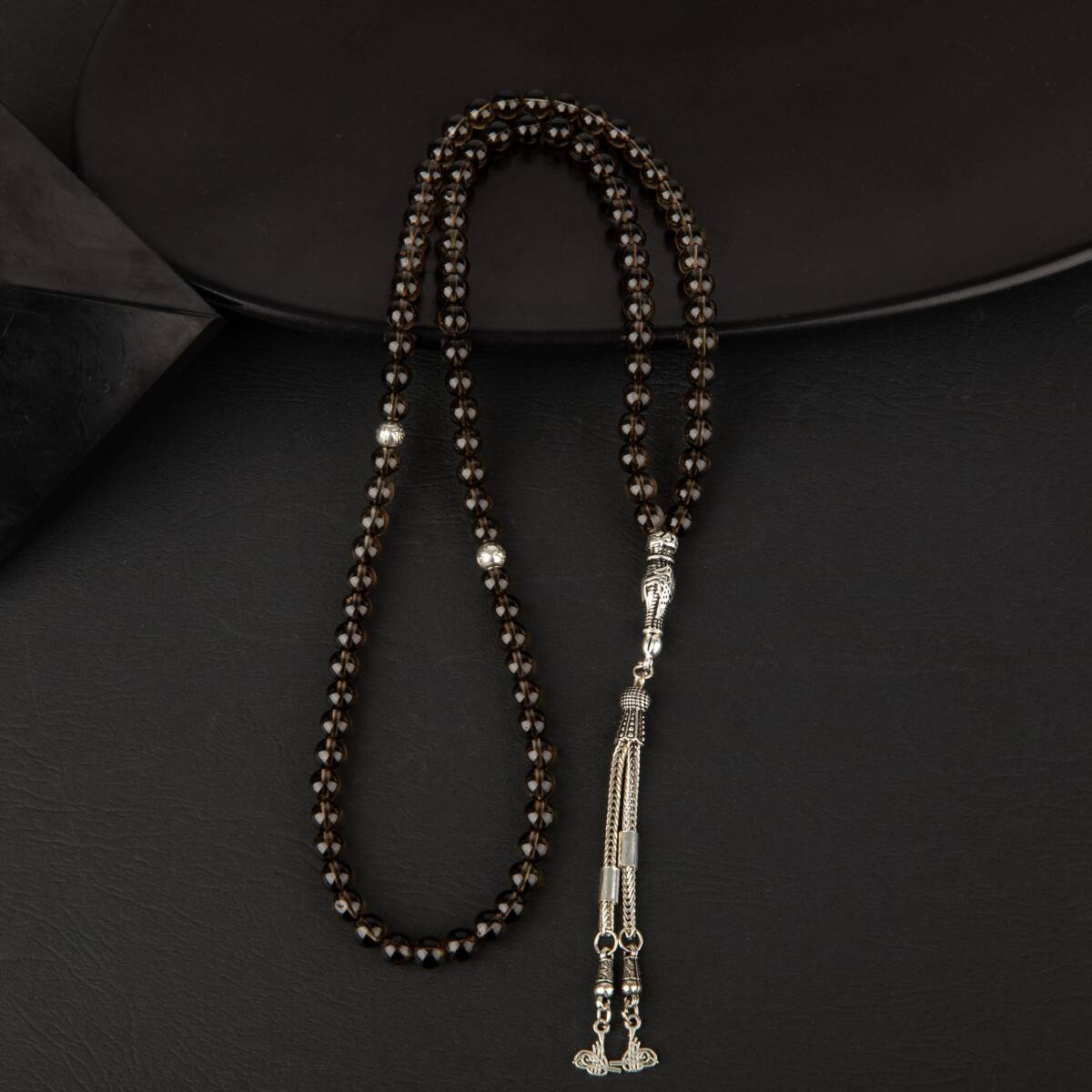 Dumanlı Kuvars Doğal Taş Tesbih 99luk - 6mm - 3