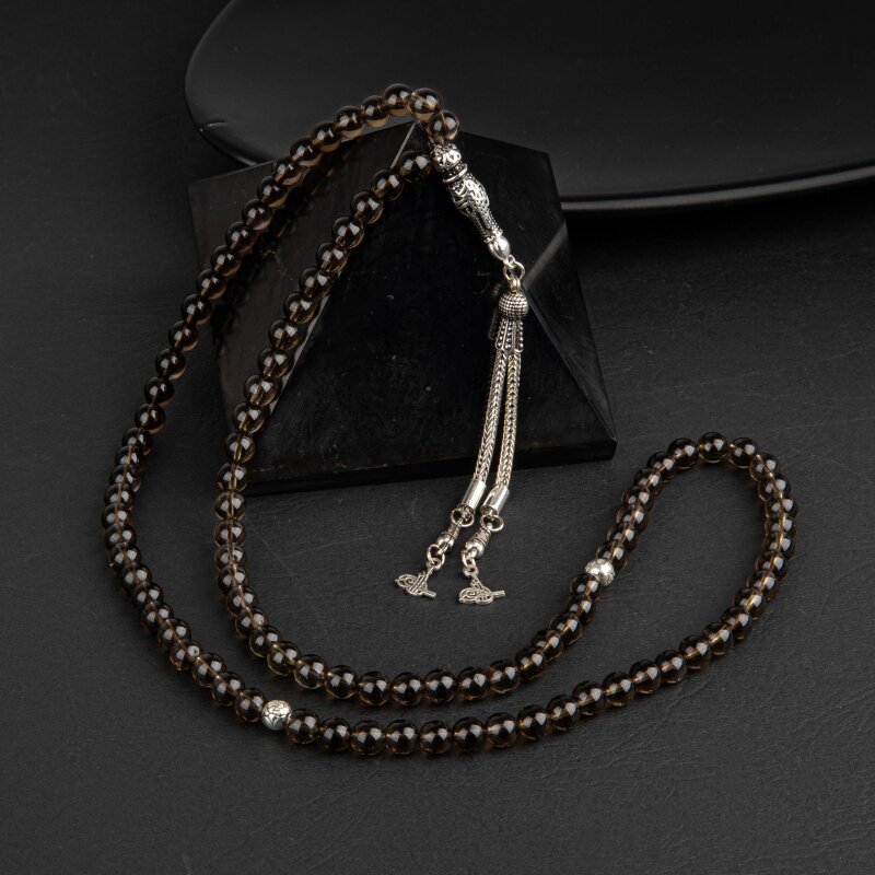 Dumanlı Kuvars Doğal Taş Tesbih 99luk - 6mm - 4