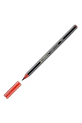 Edding 1340 Fırça Uçlu Simli Keçeli Kalem Kırmızı - Edding