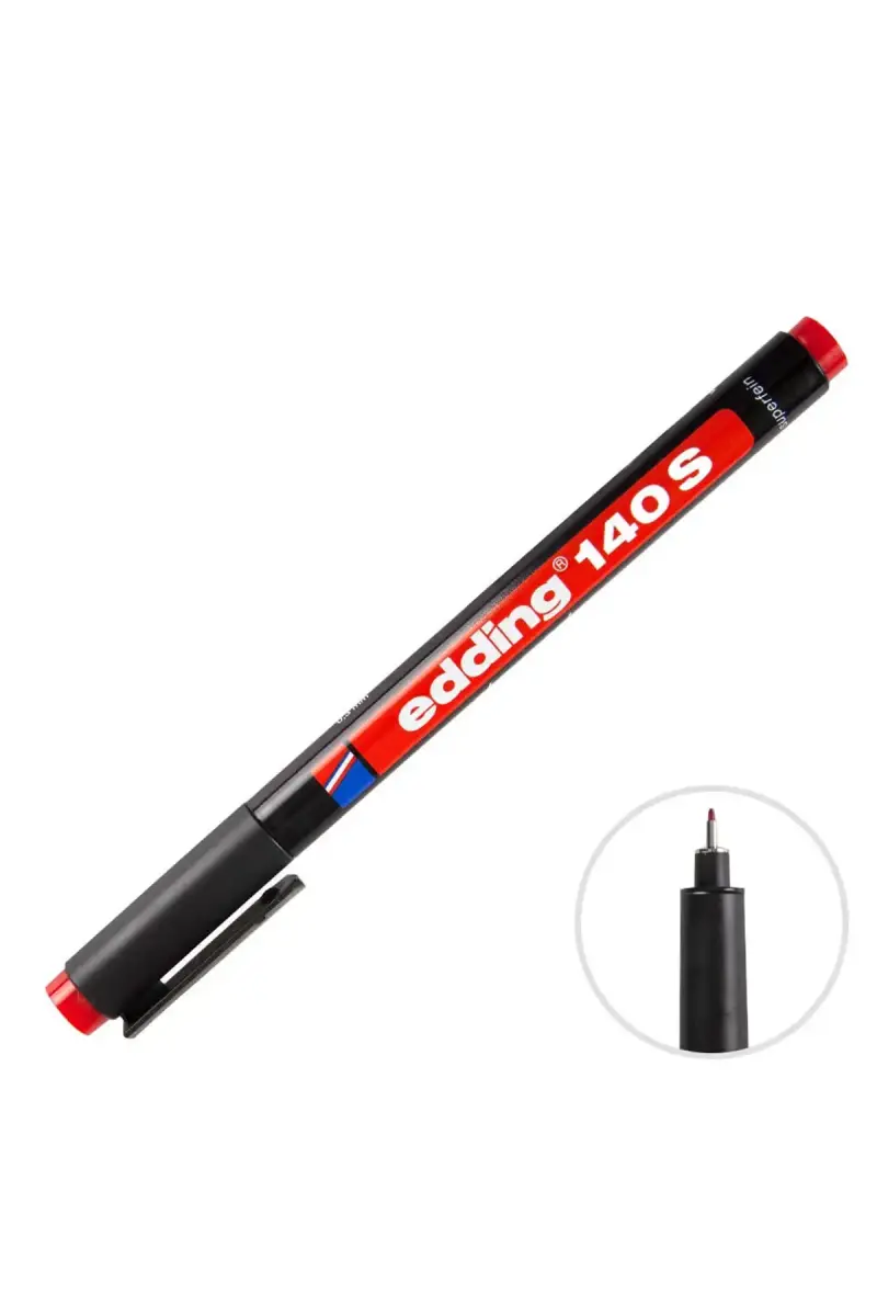 Edding Asetat Kalemi Silgili Kırmızı 140S - 1