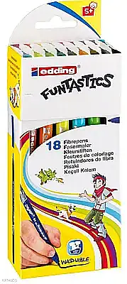 Edding Funtastıcs Yıkanabilir Keçeli Kalem 18 Li İnce Uç - 2