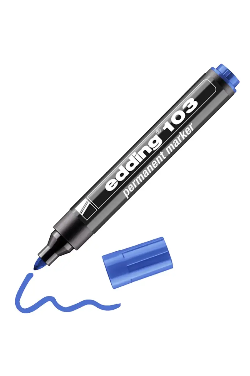 Edding Mavi Markör Kalemi Permanent 103 - 1