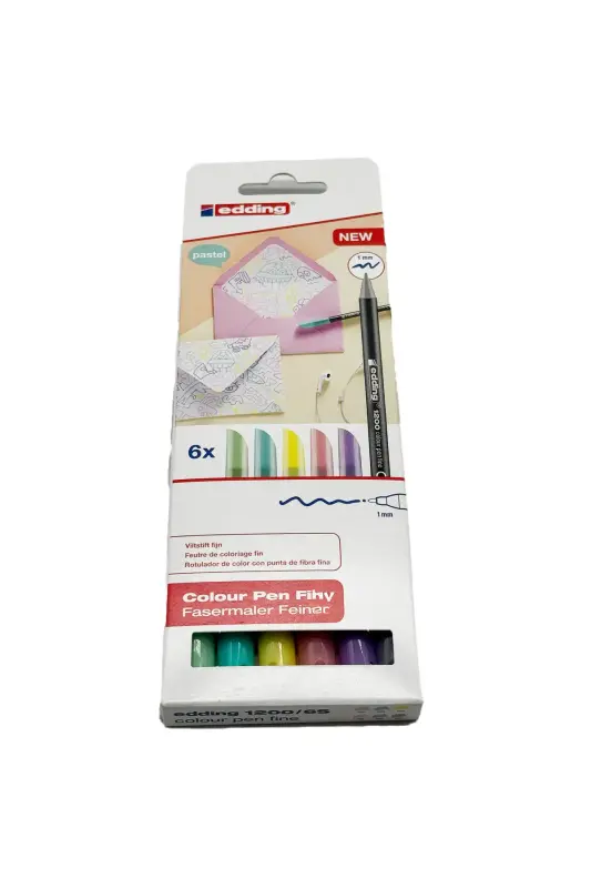 Edding Metalik Grafik Kalemi 6 Lı Pastel Renkler - Edding