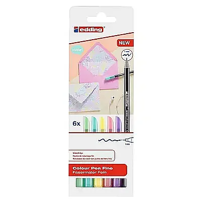 Edding Metalik Grafik Kalemi 6 Lı Pastel Renkler - 2