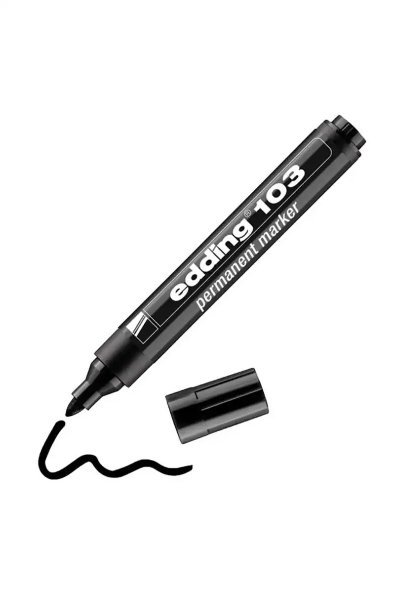 Edding Siyah Markör Kalemi Permanent 103 - 1