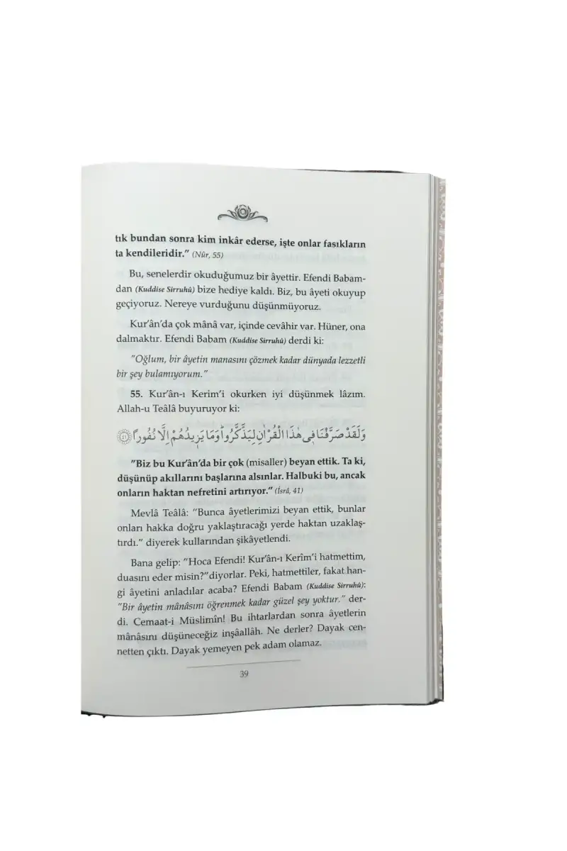 Efendi Babam Ali Haydar Efendi Buyururduki - Deri Cilt - 3