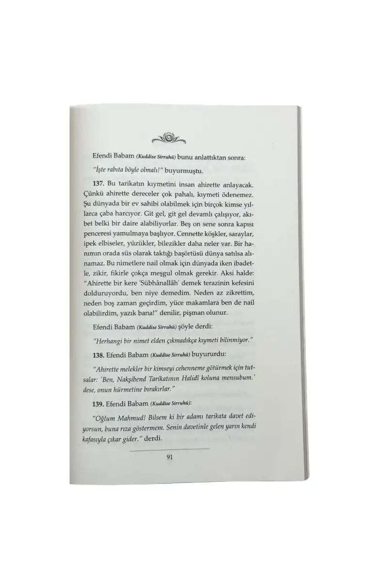 Efendi Babam Ali Haydar Efendi Buyururduki - Karton Kapak - 3