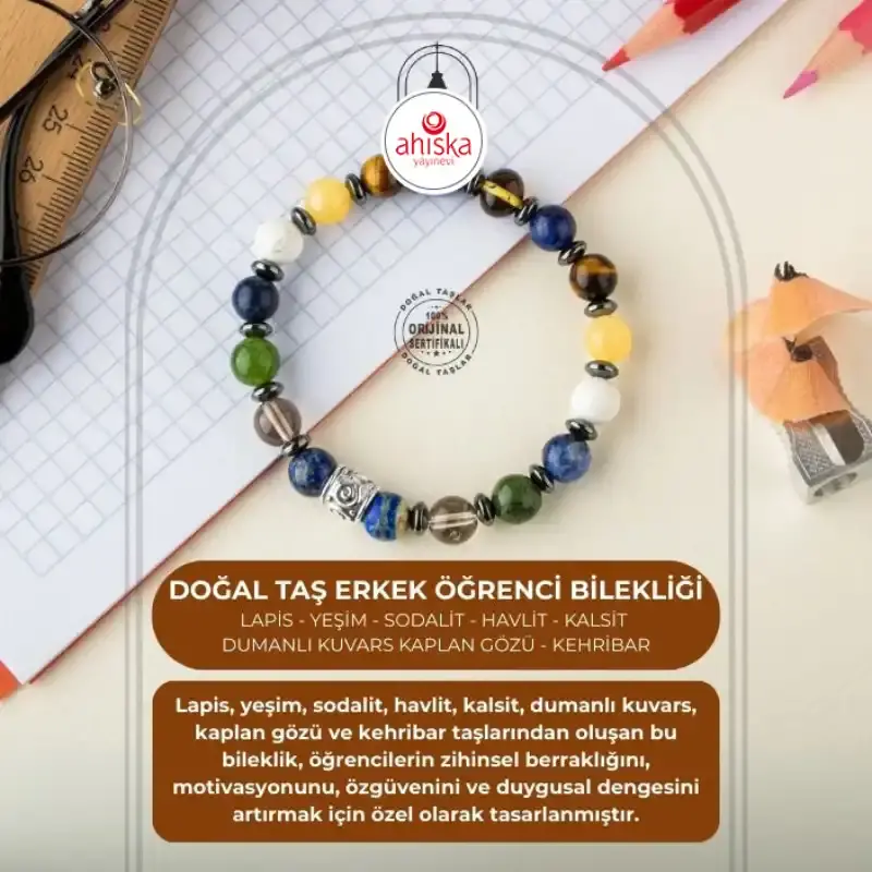 Erkek Öğrenci Doğal Taş Bileklik