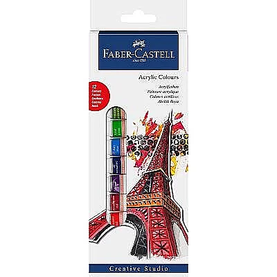 Faber Akrilik Boya 12 Renk 12 ml Tüp - Faber Castell