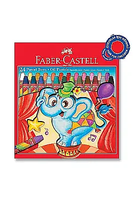 Faber Castell Altıgen Pastel Boya 24 Renk Karton Kutu - Faber Castell