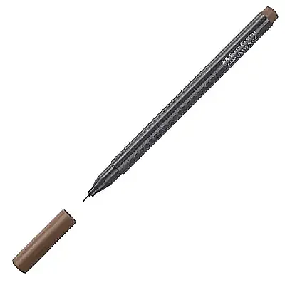 Faber Castell Grip Finepen 0.4 Açık Kahverengi - Faber Castell