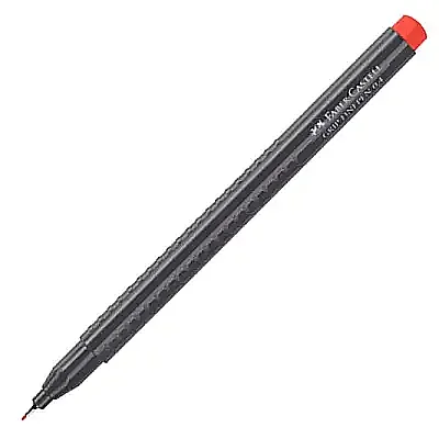 Faber Castell Grip Finepen 0.4 Keçeli Kalem Kırmızı - Faber Castell