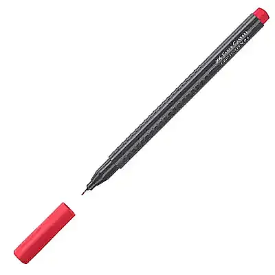 Faber Castell Grip Finepen 0.4 Keçeli Kalem Koyu Kırmızı - 4
