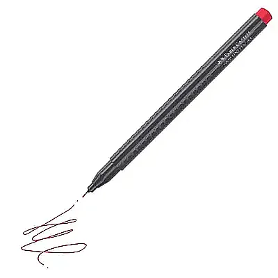Faber Castell Grip Finepen 0.4 Keçeli Kalem Koyu Kırmızı - 5