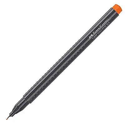 Faber Castell Grip Finepen 0.4 Keçeli Kalem Turuncu - Faber Castell