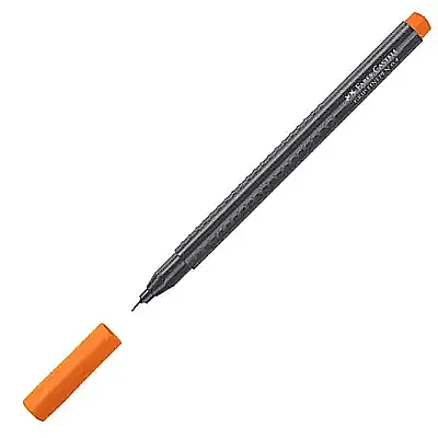 Faber Castell Grip Finepen 0.4 Keçeli Kalem Turuncu - 8