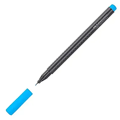 Faber Castell Grip Finepen 0.4 Keçeli Mavi - 6