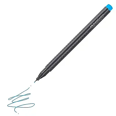Faber Castell Grip Finepen 0.4 Keçeli Mavi - 8