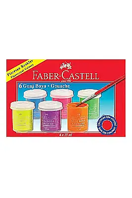 Faber Castell Guaj Boya Floresan 6 Lı - 2