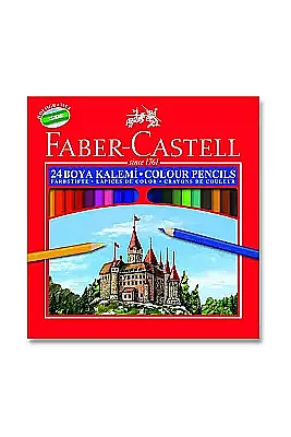 Faber Castell Karton Kutu Kuru Boya Kalemi 24 Renk Tam Boy - Faber Castell