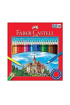 Faber Castell Karton Kutu Kuru Boya Kalemi 24 Renk Tam Boy - 2