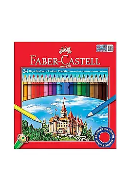 Faber Castell Karton Kutu Kuru Boya Kalemi 24 Renk Tam Boy - 2