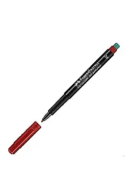 Faber Castell Kırmızı Asetat Kalemi Permanent M Uç - 1