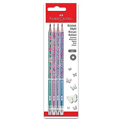 Faber Castell Kurşun Kalem Kelebek Silgili 2B - 2