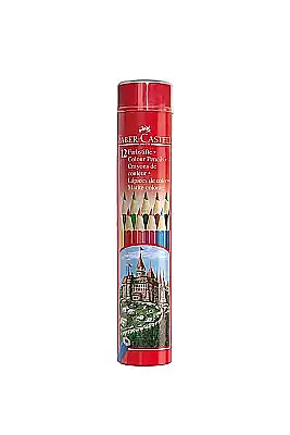 Faber Castell Metal Tüp Kuru Boya Kalemi 12 Renk Tam Boy - 1