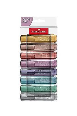 Faber Castell Textliner 46 Metalik Renkler Kalem Seti 8 Renk - 1