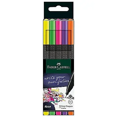 Faber Finepen Grıp 2022 Neon 5 Li - Faber Castell