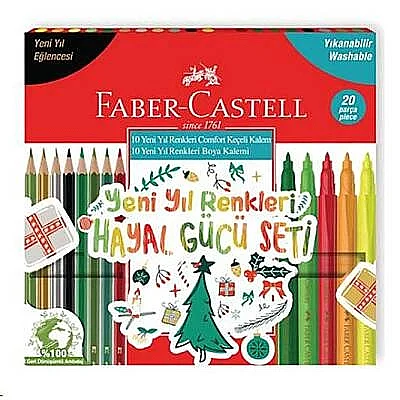Faber Keçeli Kalem 10 + 10 Kuru Boya - Faber Castell