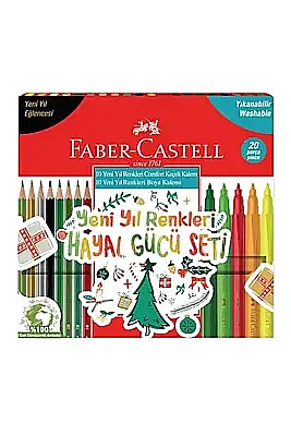 Faber Keçeli Kalem 10 + 10 Kuru Boya - 2