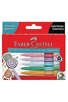 Faber Keçeli Kalem Comfort 10 Renk Pastel - 2