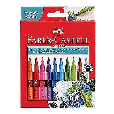 Faber Keçeli Kalem Comfort 12 Renk - 1