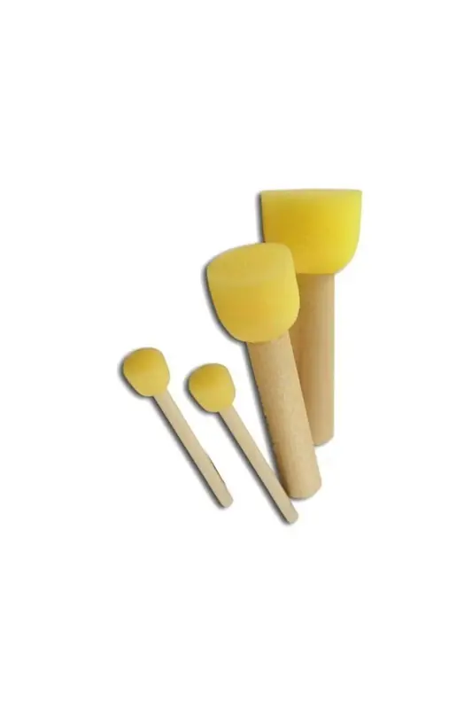 Fanart Sünger Pon Pon Fırça Tahta Saplı 4Lü - Fanart