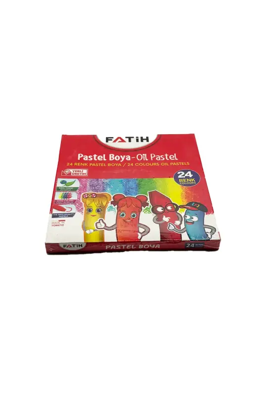 Fatih Altıgen Pastel Boya 24 Renk Karton Kutu - Fatih