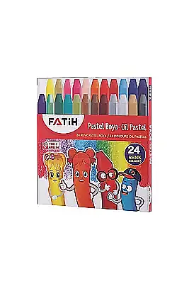 Fatih Altıgen Pastel Boya 24 Renk Karton Kutu - 3