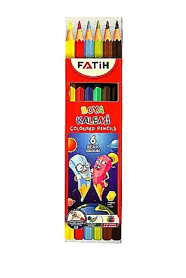 Fatih Karton Kutu Kuru Boya Kalemi 6 Renk Tam Boy - 2