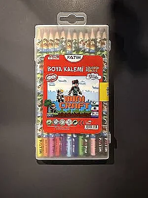 Fatih Mini Craft Plastik Kutu Kuru Boya Kalemi 12 Renk Tam Boy - Fatih