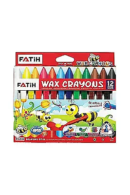 Fatih Üçgen Mum Boya 12 Renk Tam Boy - Fatih