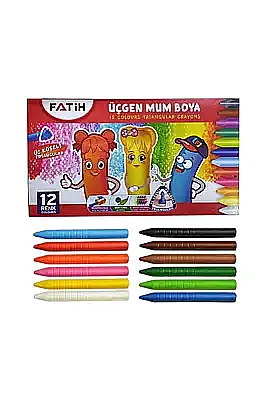 Fatih Üçgen Mum Boya 12 Renk Tam Boy - 2
