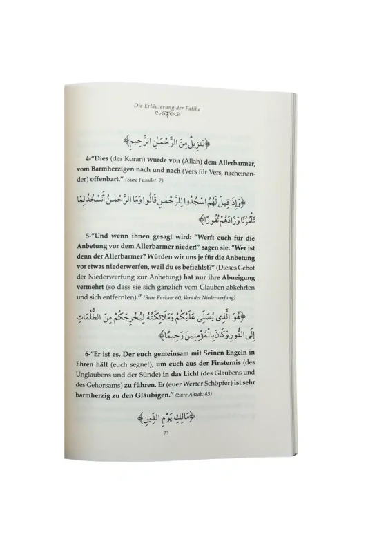 Fatiha Tefsiri Almanca - Ciltli - 3