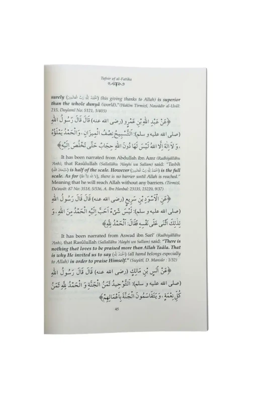 Fatiha Tefsiri İngilizce - Ciltli - 2