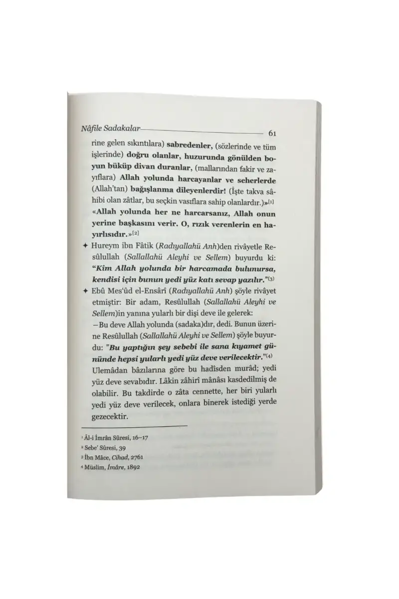Faziletleriyle Nafile Sadakalar - 4
